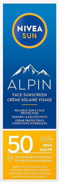 Produktbild NIVEA Sun Alpin Sonnencreme fürs Gesicht (Sonnencreme Gesicht, SPF 50, 50 ml, 69 g)