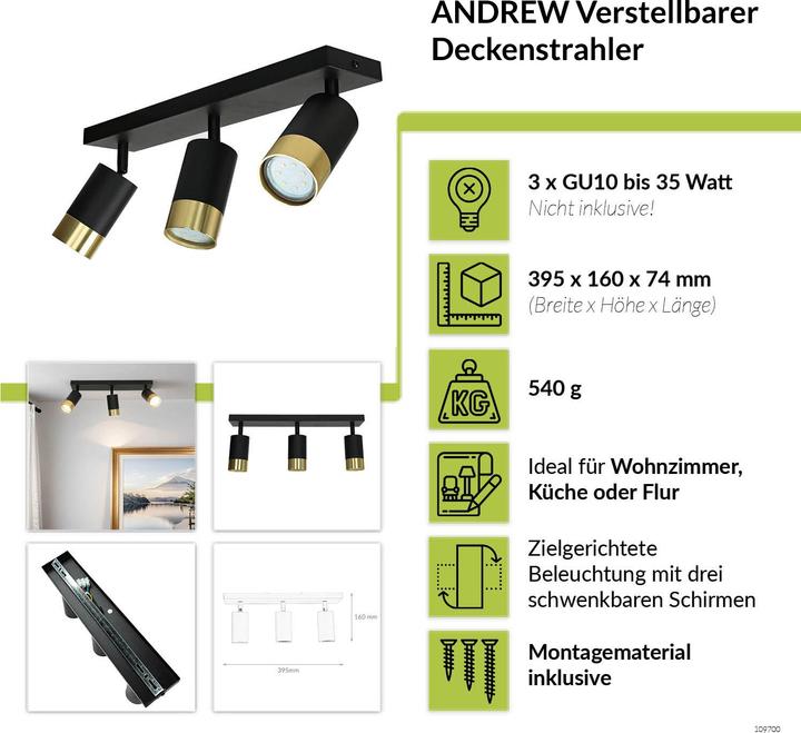 Produktbild Licht-Erlebnisse Spot Strahler Andrew (GU10)