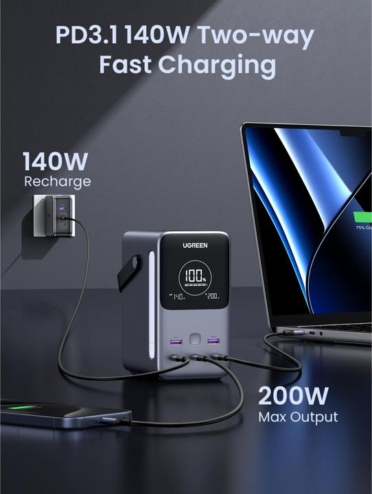 Image du produit Ugreen Nexode (48000 mAh, 300 W, 153 Wh)