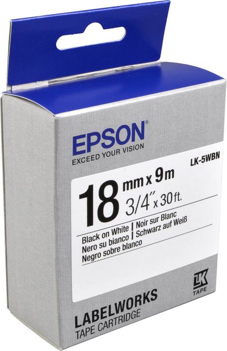 Produktbild Epson Etikettenkassette Lk-5wbn (1.80 cm, Schwarz)