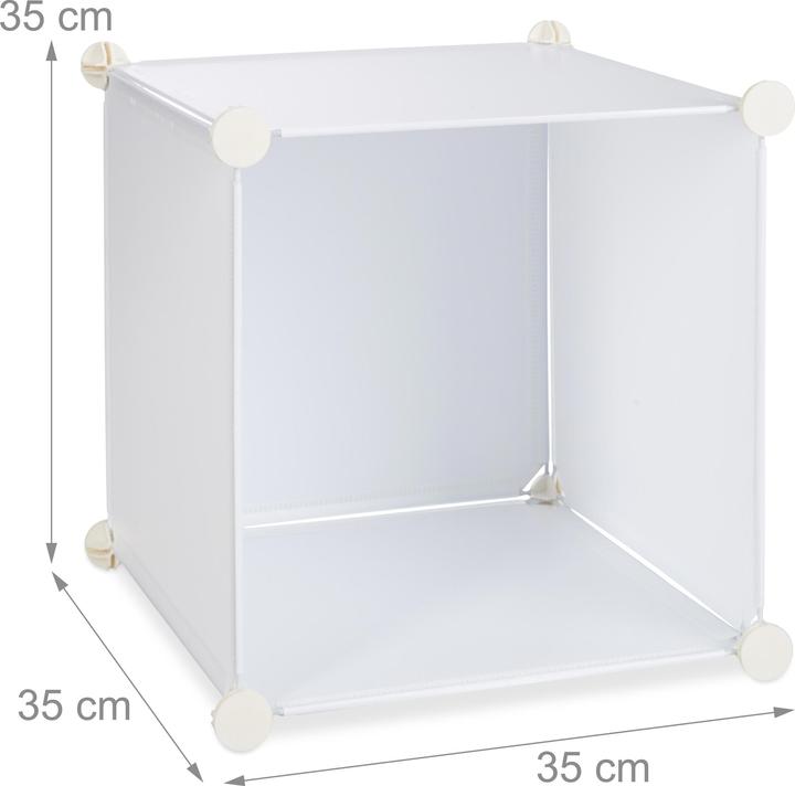 Actual product image Relaxdays 12 Compartment Modular Wardrobe (145.5 x 36.5 x 145.5 cm)