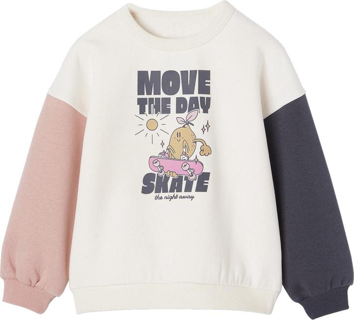 Vertbaudet Mädchen Sport-Sweatshirt im Colorblock-Style mit Recycling-Polyester