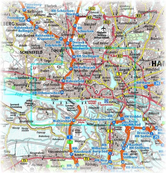 Immagine prodotto Amburgo. Mappa della città 1:18 000 18000