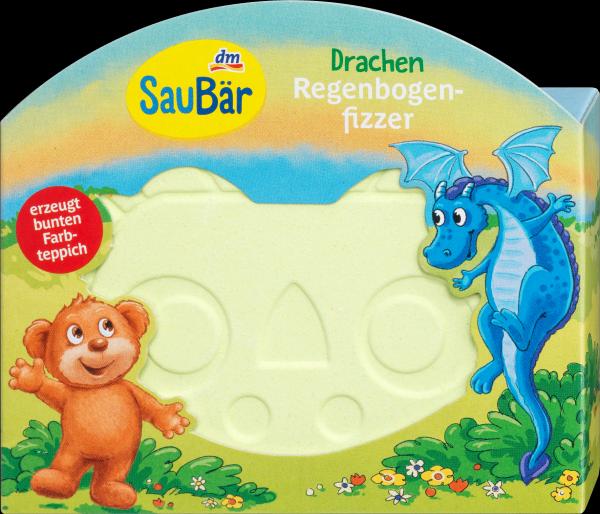 dm SauBär Kinder Badezusatz Regenbogen Badefizzer Drache