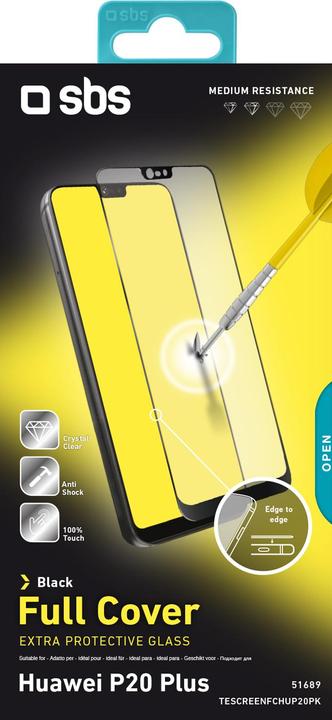 Immagine prodotto SBS Protettore di schermo Full Cover Glass per Huawei P20 Plus/P20 Pro (1 Pezzo/i, Huawei P20 Plus, Huawei P20 Pro)
