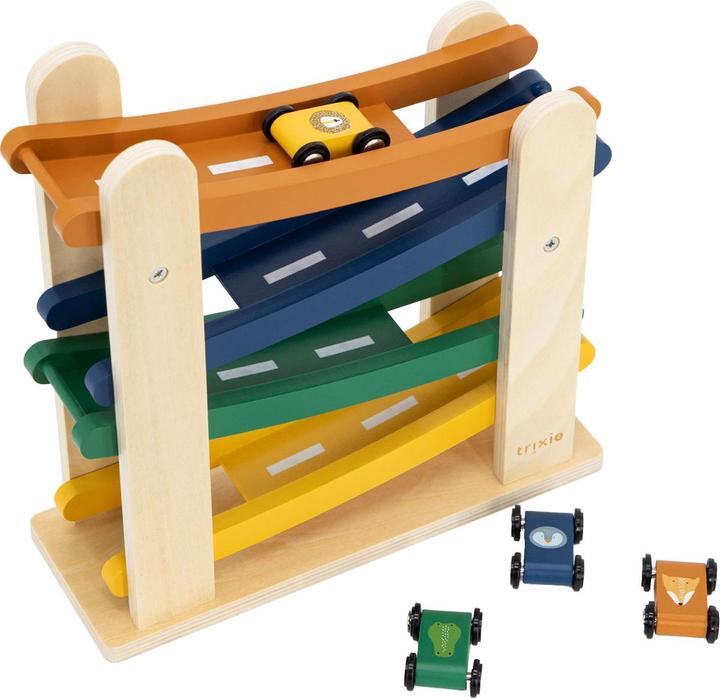 Produktbild Trixie Baby Holzautobahn mit 4 Autos