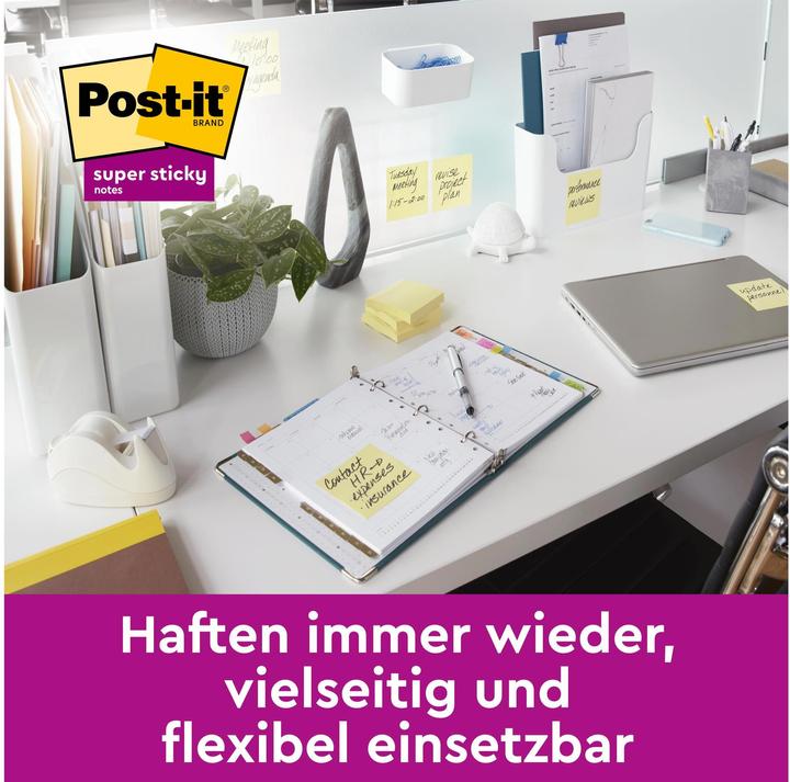 Actual product image Post-it Notepad Z-Notes Super Sticky Yellow 7.6 cm x 7.6 cm (7.6 x 7.6 cm)