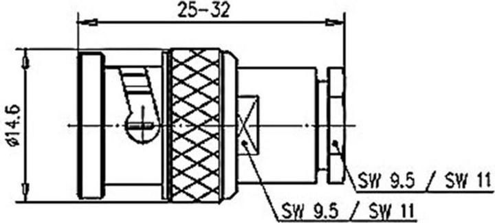 Produktbild Telegärtner J01002A0609 BNC Edelstahl Drahtverbinder