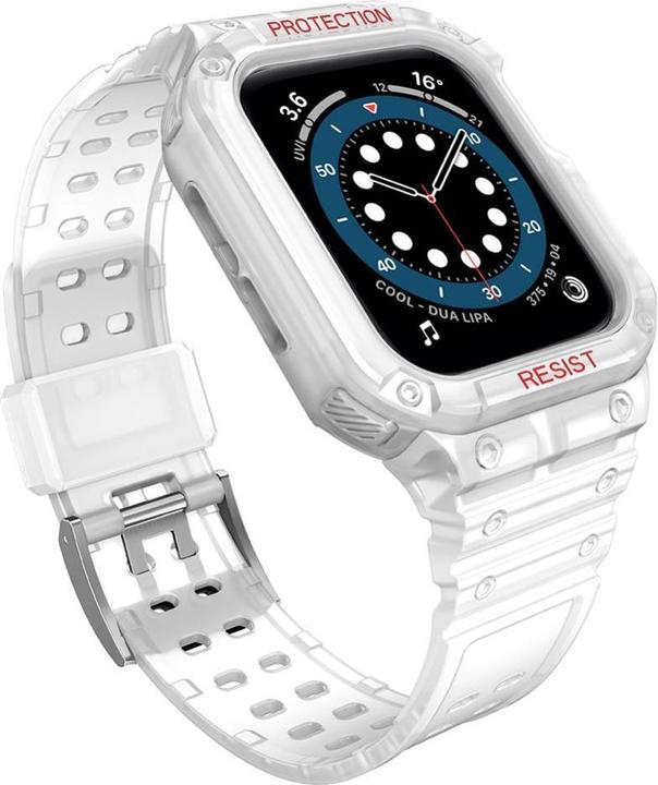 Hurtel Protect Strap Band Case Wristband for Apple Watch 7 / 6 / 5 / 4 / 3 / 2 / SE (45 / 44 / 42mm) Case A (Plastic, TPU)