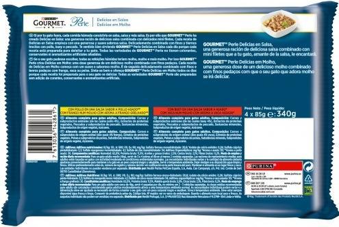 Immagine prodotto Purina Mini filetti di perle Gourmet in salsa 4x85g (Adulto, 4 pz., 340 g)