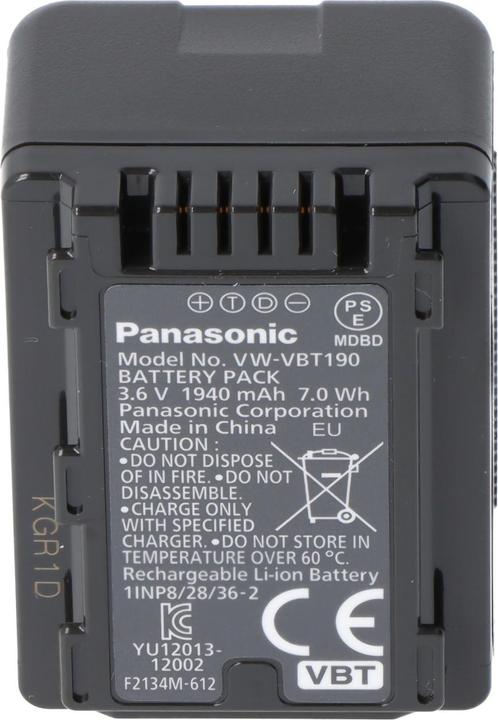 Produktbild Panasonic Vw-Vbt190e-K (Akku)