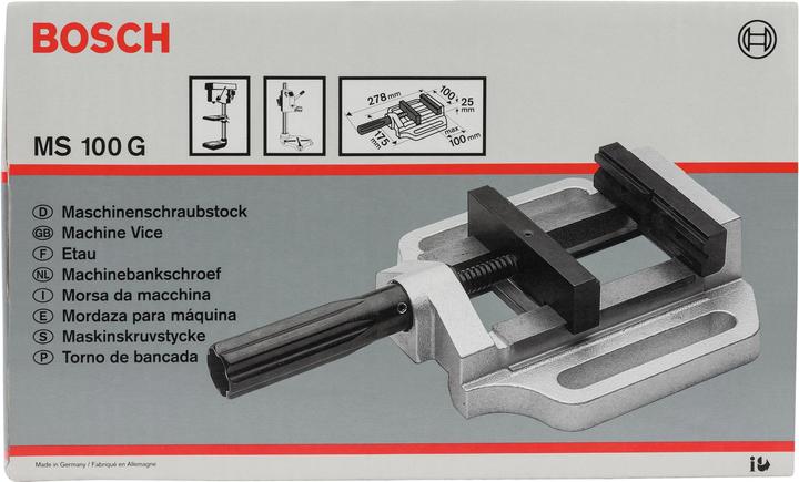 Produktbild Bosch Professional Zubehör Maschinenschraubstock MS 100 G, 135 mm, 100 mm, 100 mm (100 mm)