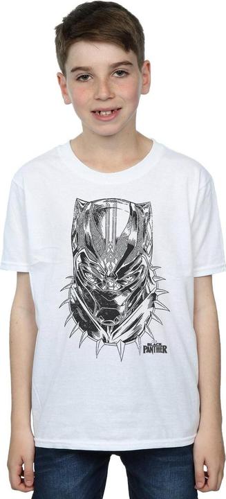 Actual product image Boys Black Panther Spray Headshot T-Shirt (128)
