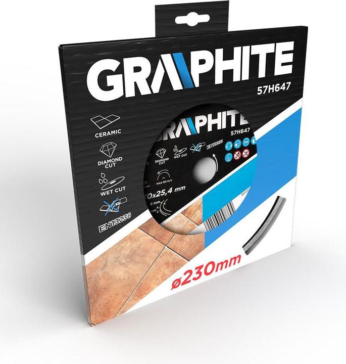 Actual product image Graphite Diamond saw blade 230 x 25.4 mm solid for 59G891