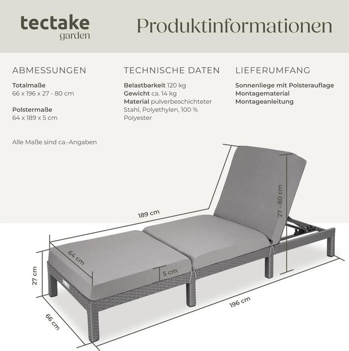 Actual product image tectake Sofia (196 cm)