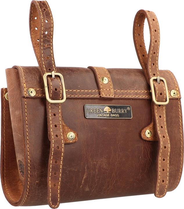 Actual product image Greenburry Vintage pannier XL leather 20 cm (2 l, Handlebar bag)