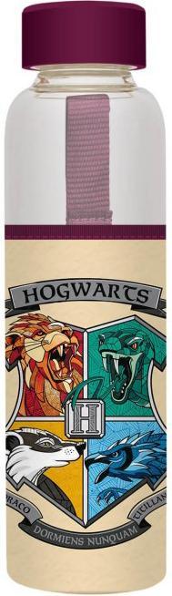 Actual product image - Glass water bottle 500 ml (Hogwarts) (0.50 l)
