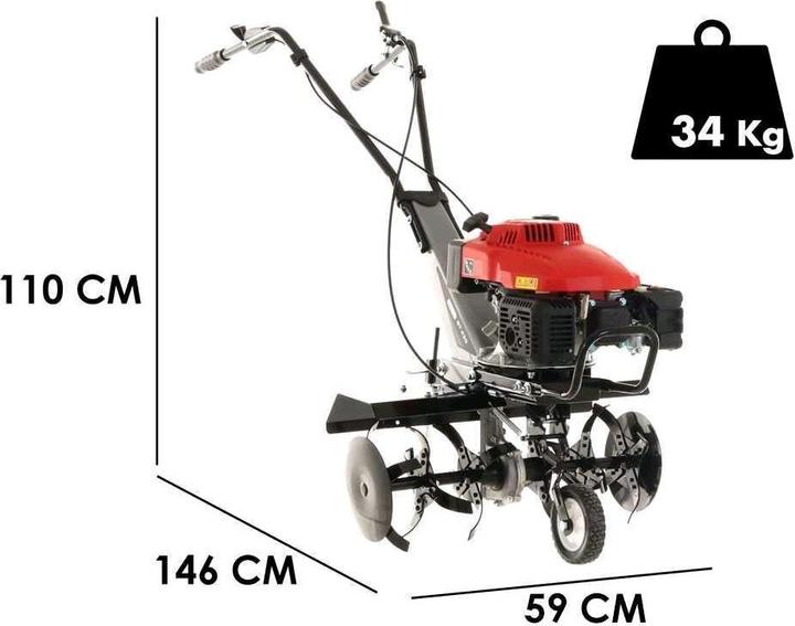Image du produit GeoTech Motobineuse avec moteur à essence OHV161 cm3 1 vitesse avant