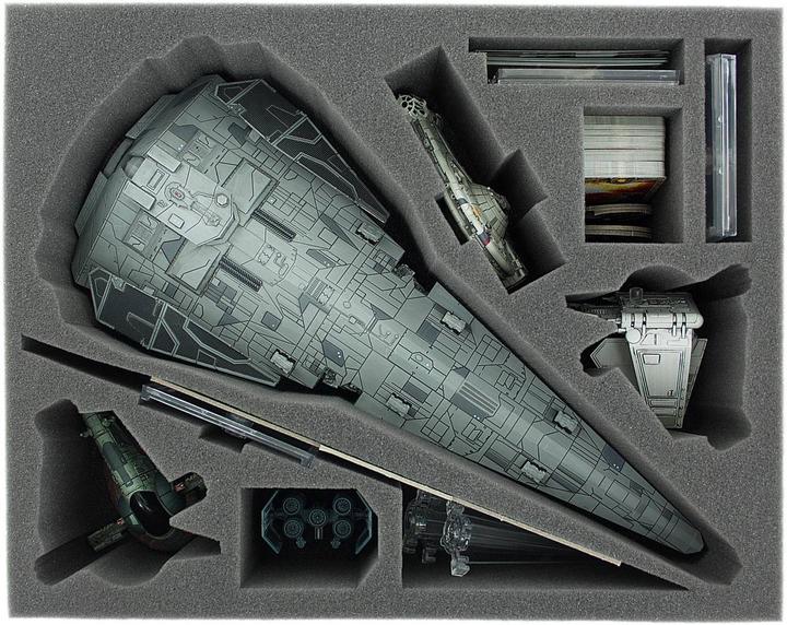 Produktbild Feldherr TRA07 - Transporter mit 2 XL Lagerboxen für Star Wars X-Wing Imperium und Rebellen (Schaumstoff)