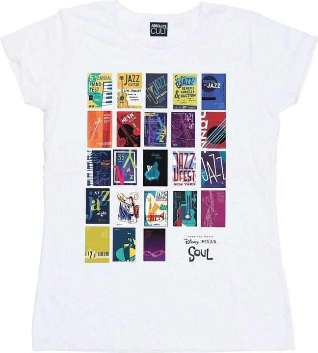 Actual product image Disney Womens/Ladies Soul Jazz Poster Wall Cotton T-Shirt (L)