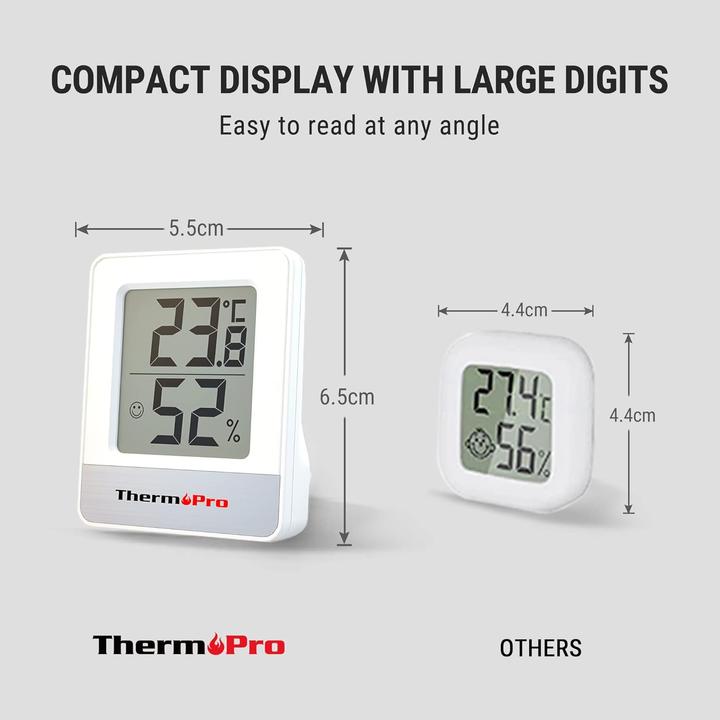 Image du produit ThermoPro 3er-Set Mini Thermo-Hygrometer TP49W-3