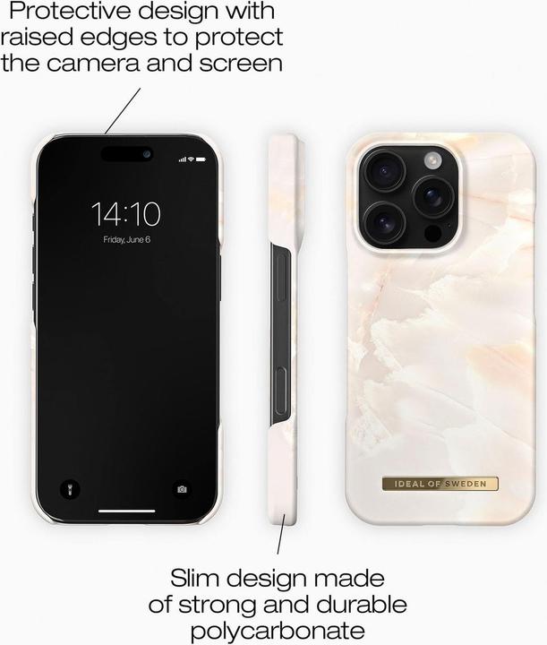 Produktbild iDeal Of Sweden Magsafe Designer Hard-Cover Rose Pearl Marble (Apple iPhone 16 Pro)