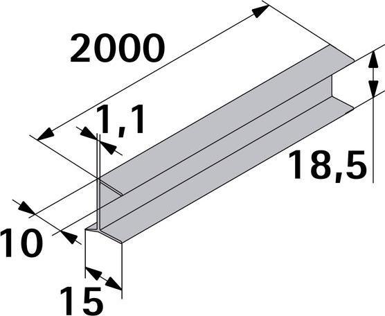 Produktbild Hettich Abdichtprofil 2000 mm fr 16mm Sockel, transparent (1 Stk.)