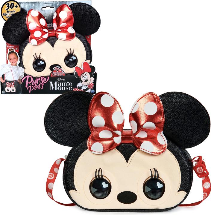 Actual product image Spin Master Purse Pets, Disney Minnie Mouse, giocattolo interattivo e borsetta con oltre 30 suoni e reazioni, bo