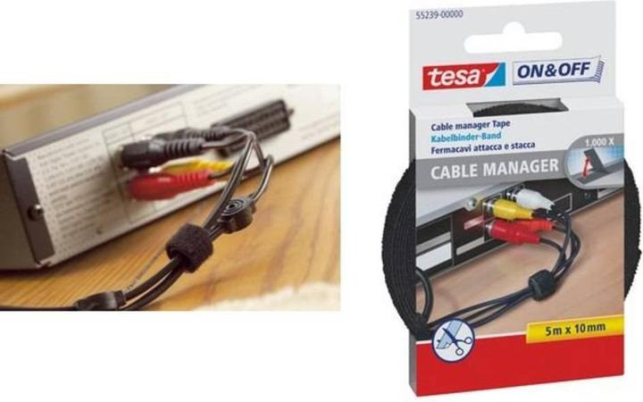 Productafbeelding tesa Aan & uit kabelmanager (Klittenband kabelbinder, 5000 mm, 1 Pcs.)