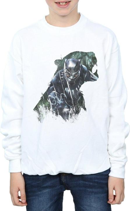 Actual product image Black Boys Wild Silhouette Cotton Sweatshirt (152, 158)