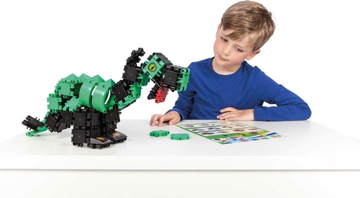 Actual product image Clics Box Dino 150 pieces kit with accessories and stickers from 6 years