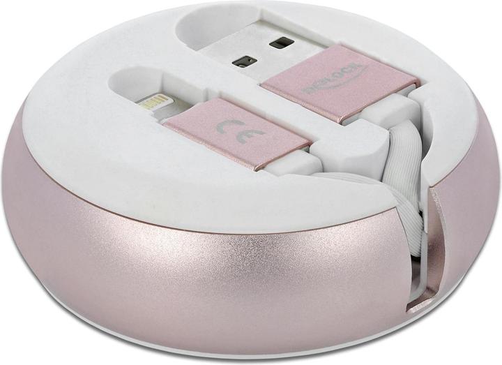 Image du produit Delock Câble USB 2.0 USB-A - Foudre avec fonction Autoroll (0.92 m, USB 2.0)
