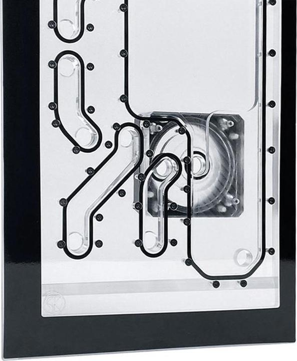 Productafbeelding Stealkey Customs Lian Li O11D Mini Front MK2 D5 Distroplate - Acryl - Zwart