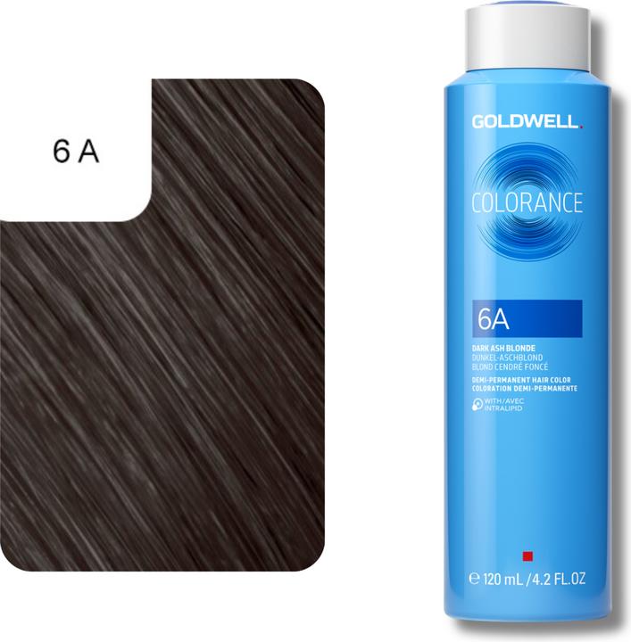 Actual product image Goldwell COLORANCE demi-permanent hair colour #6A 120 ml (6A dark ash blonde)
