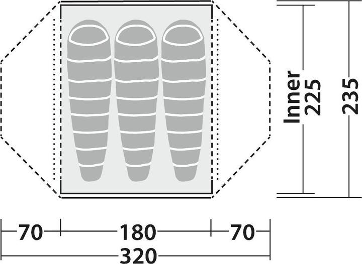 Actual product image Robens Lodge 3 Tent (Dome tent, 3.50 kg, 3 persons)