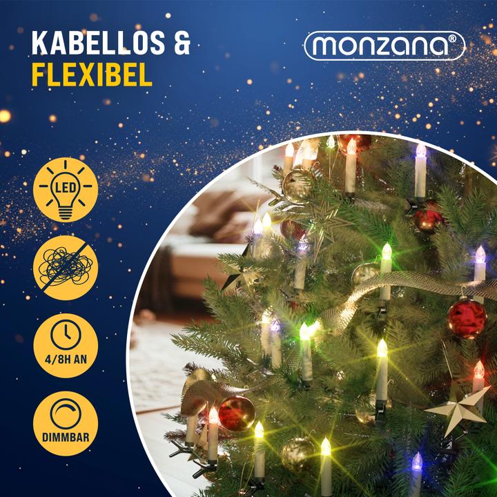 Produktbild Monzana Weihnachtsbaumkerzen (30 x)