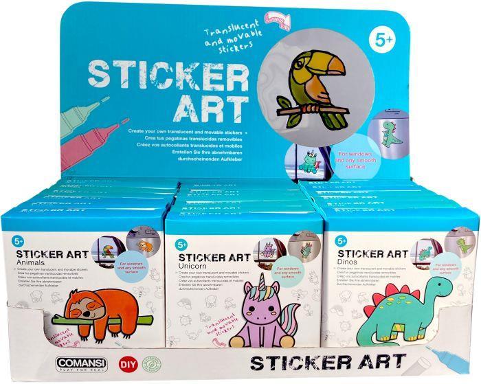 Image du produit Comansi Sticker Art Basic, 3 Styles Asst. 18 pcs