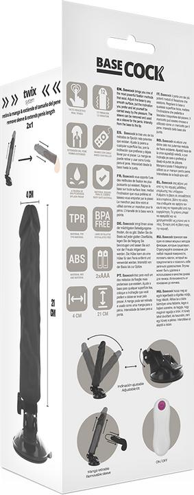 Produktbild Basecock Realistischer Dildo mit Vibration und Fernbedienung, 21cm