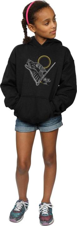 Actual product image Girls Werewolf Line Art Hoodie (152, 158)
