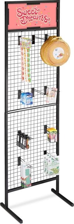 Actual product image Relaxdays Gridwall Mesh Panel Display, Product Stand