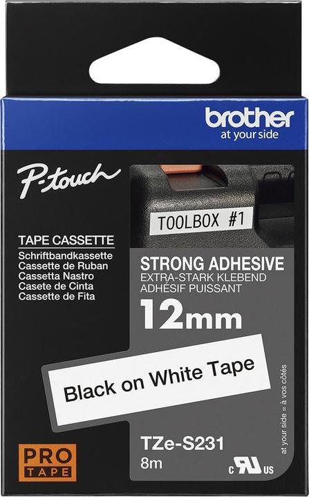Image du produit Brother TZe-S231 (1.20 cm, Noir, Blanc)