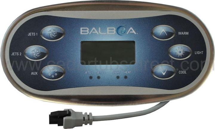 Produktbild Balboa Bedienfeld TP600 mit Overlay J1/J2/AUX
