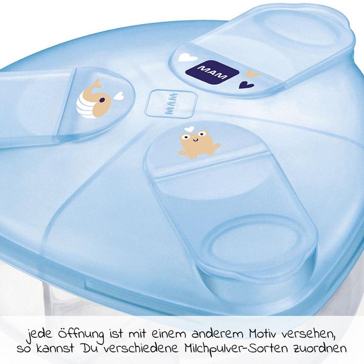 Actual product image MAM Milk Powder Box, milk powder dispenser, whale/frog