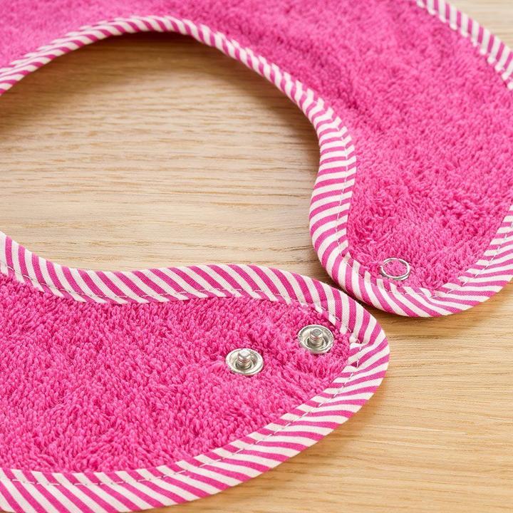 Produktbild Lätzchen 2er Set Riesen-Lätzchen mit Druckknöpfen - Dahlie Rosenpink