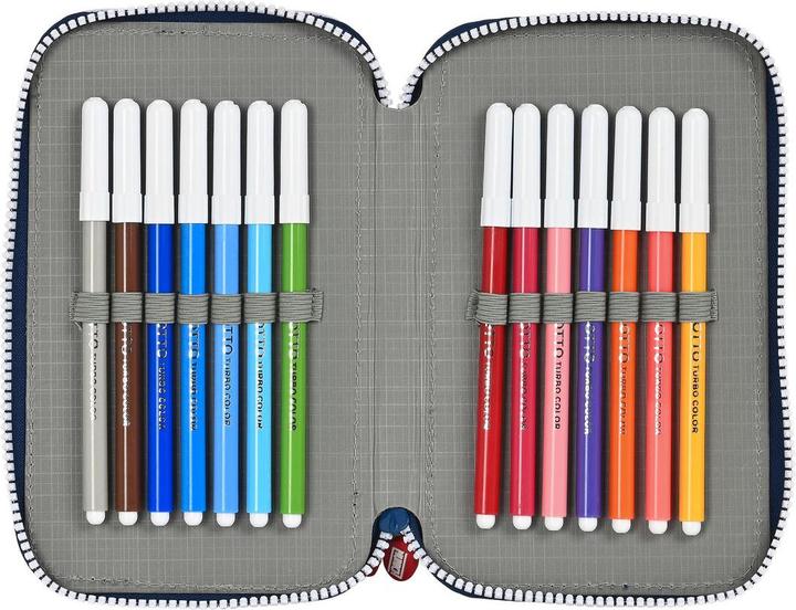 Image du produit MunichSport Trousse à crayons avec accessoires Munich College Gris 12,5 x 19,5 x 4 cm (28 pièces)