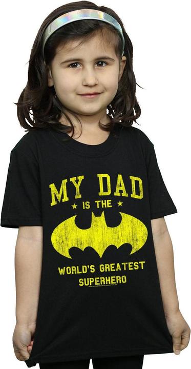 Produktbild Batman My Dad Is A Superhero TShirt Mädchen (140, 146)