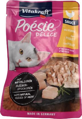 Immagine prodotto Vitakraft Salsa Poésie Déli con filetto di pollo (Adulto, 85 g)