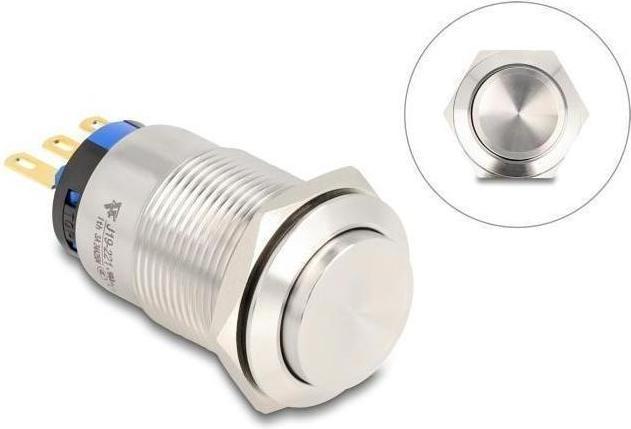 Produktbild Delock Drucktaster zum Einbau 19 mm 3 x Lötanschluss