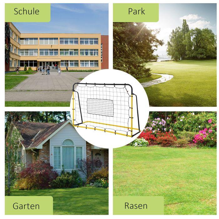 Produktbild Swisshandel24 Kickback Fussball Rebounder Tor Rückprallwand Netz für Fussball, Basketball und Baseball, Stahl+PE