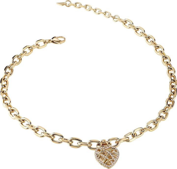 Actual product image Guess HEART CAGE Necklace (Stainless steel, 41 cm)